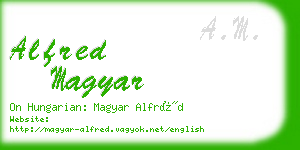 alfred magyar business card